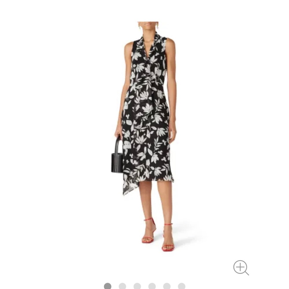 Jay Godfrey | floral tie neck midi dress